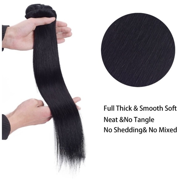 ✨Arie 16” 7pcs 100% HUMAN HAIR  BLACK CLIPINS *NWT